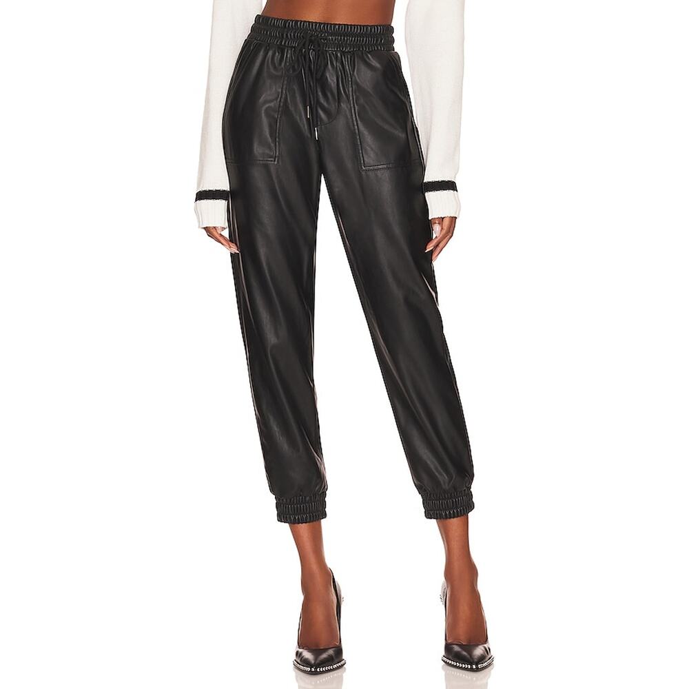 Bcbgeneration Black Faux Leather Jogger Size S